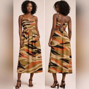 Sam & Jess Boho Abstract Midi Dress M NWT